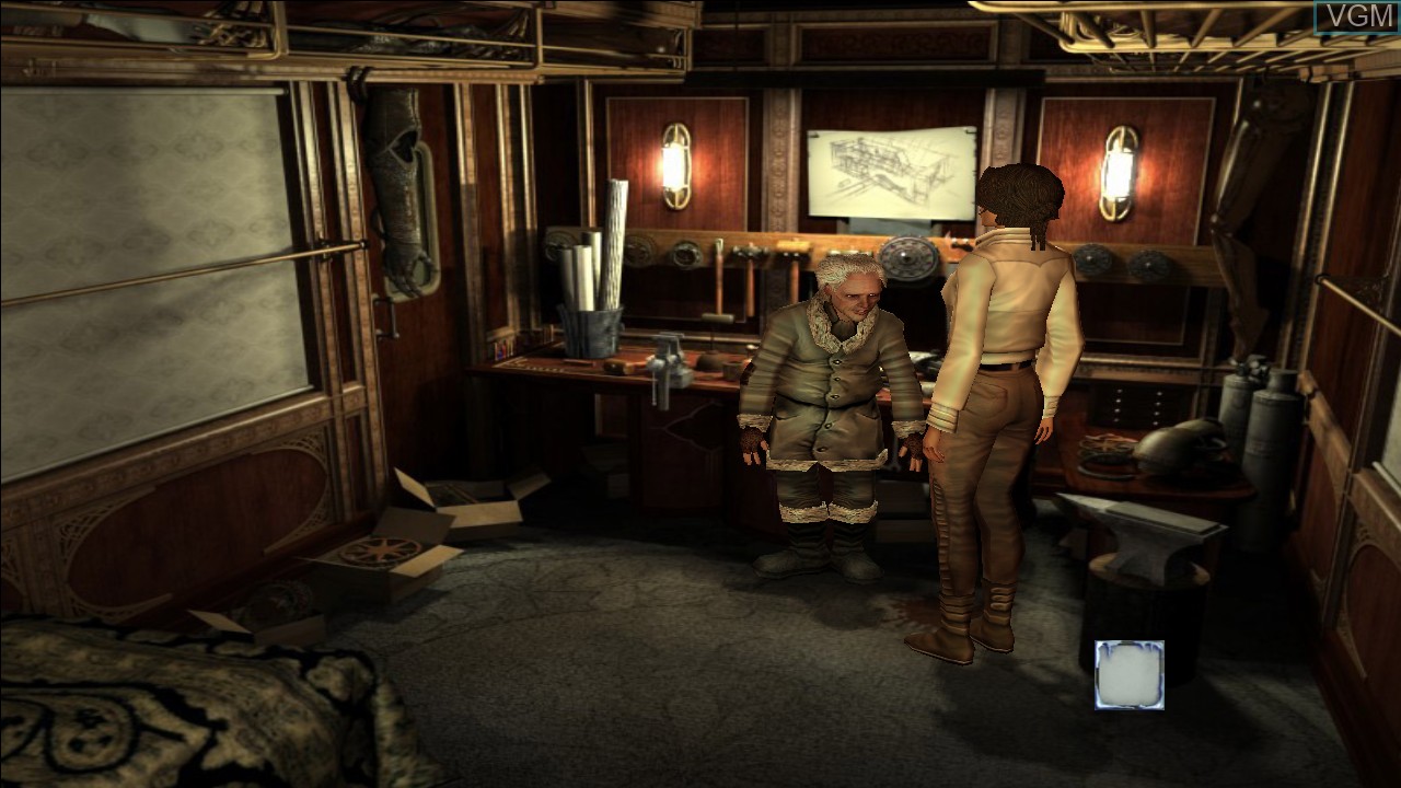In-game screen of the game Syberia II on Microsoft Xbox 360