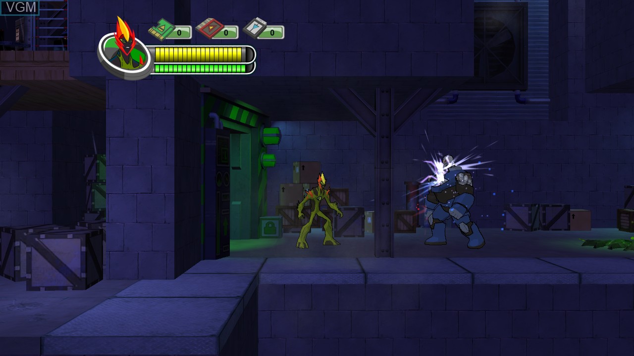 In-game screen of the game Ben 10 Alien Force - The Rise of Hex on Microsoft Xbox 360