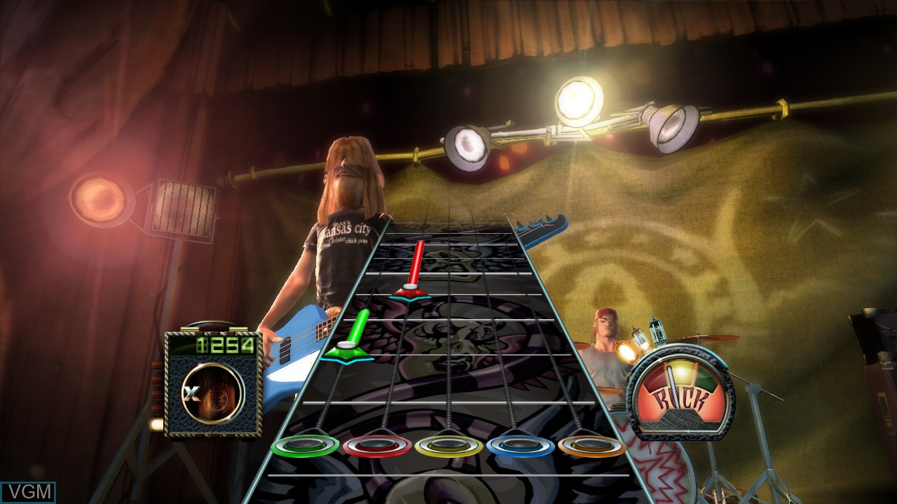 In-game screen of the game Guitar Hero - Aerosmith on Microsoft Xbox 360