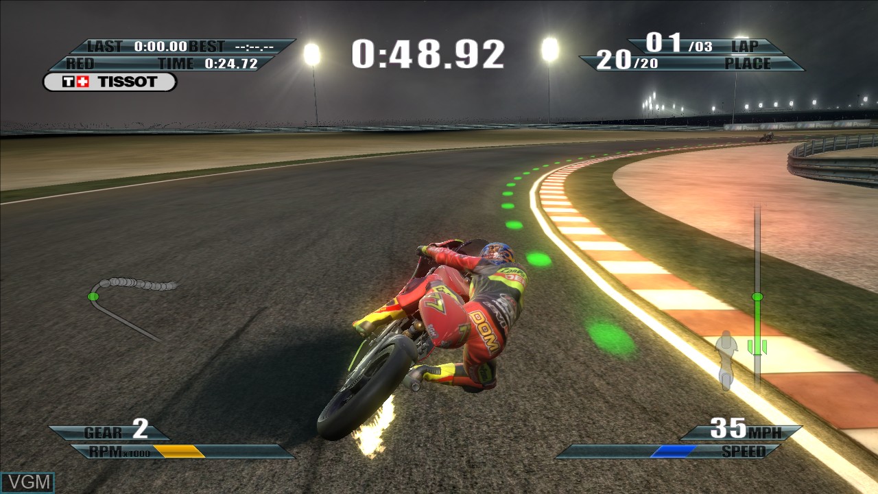 In-game screen of the game MotoGP 09/10 on Microsoft Xbox 360