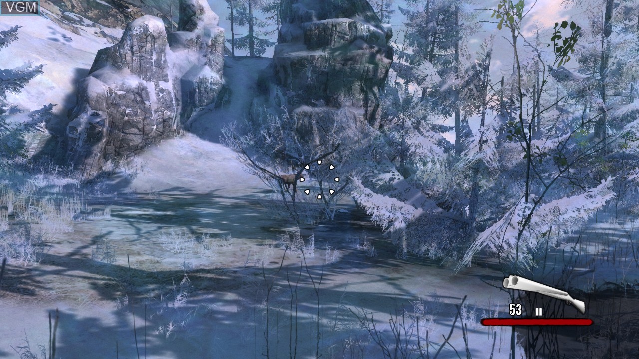 In-game screen of the game Cabela's Dangerous Hunts 2011 on Microsoft Xbox 360