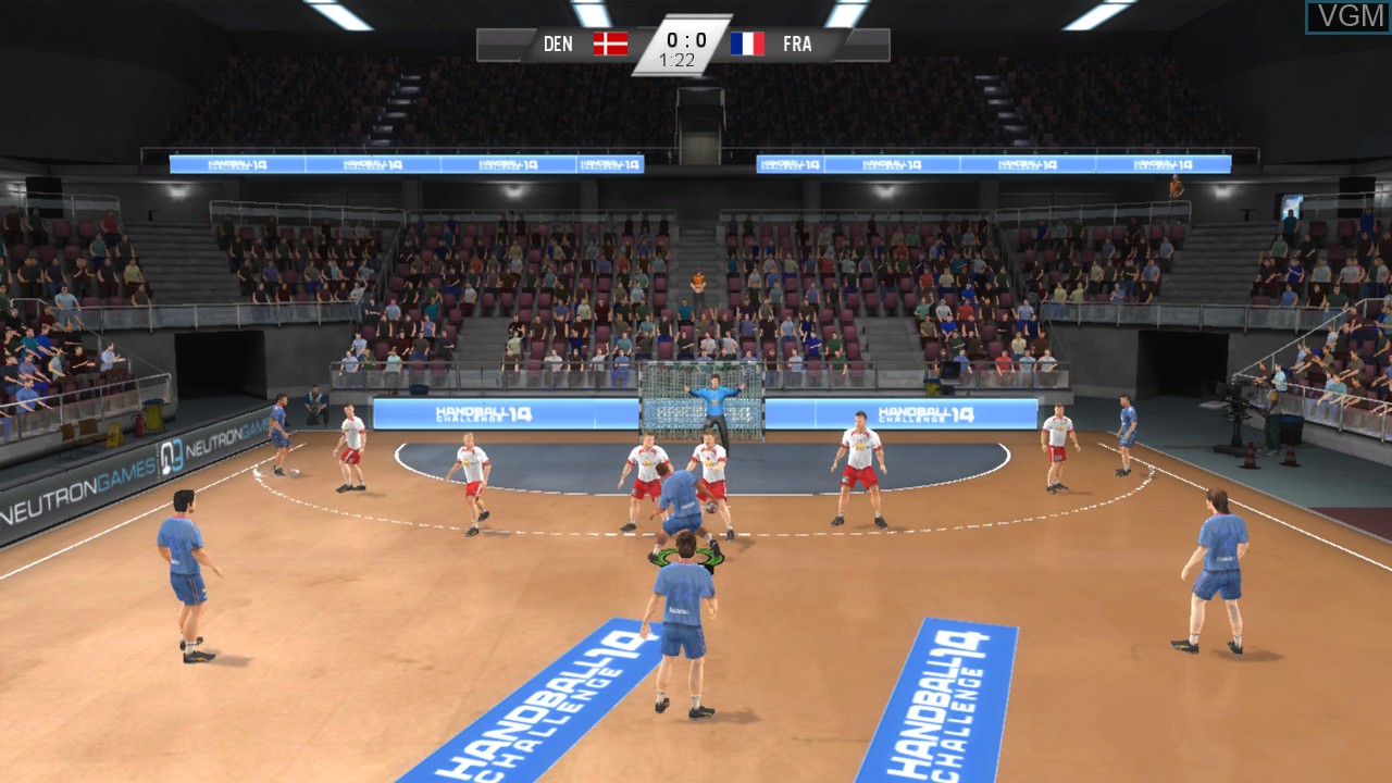In-game screen of the game IHF Handball Challenge 14 on Microsoft Xbox 360