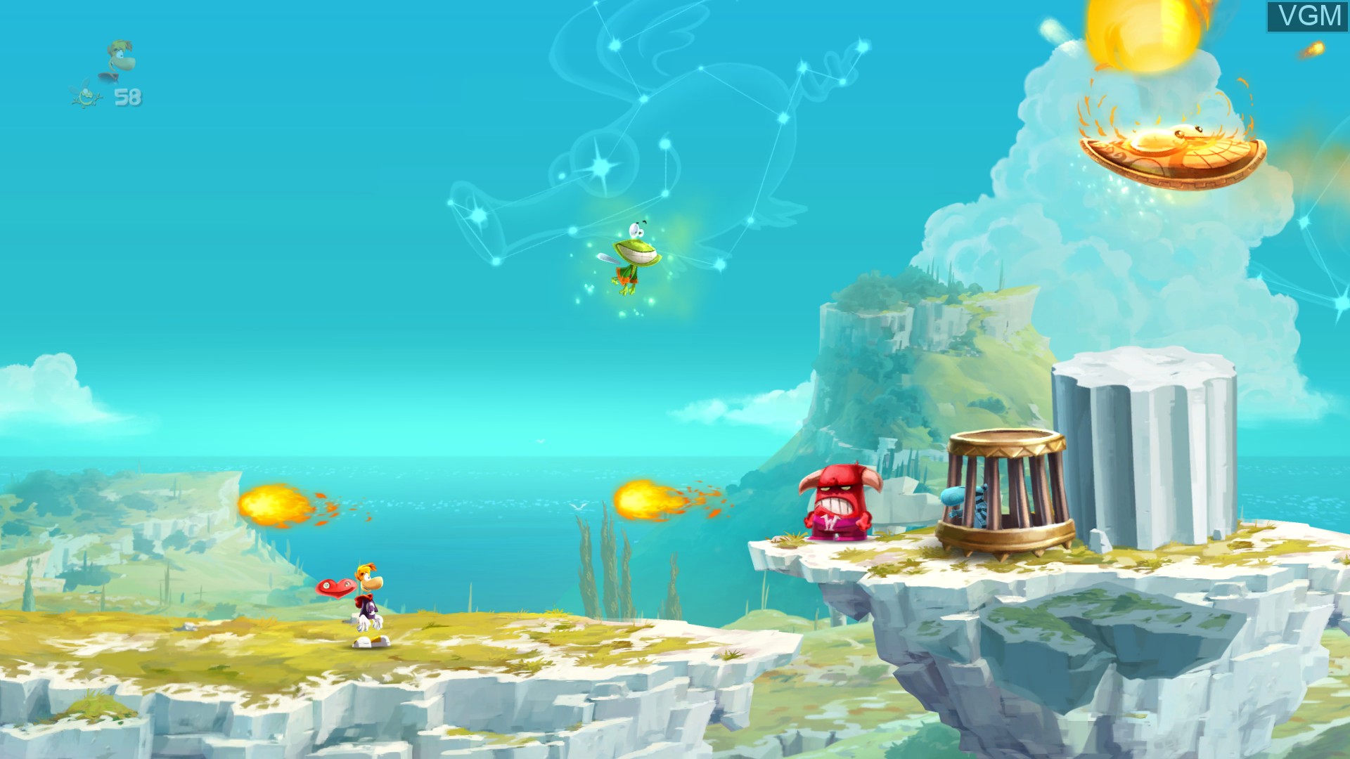 In-game screen of the game Rayman Legends on Microsoft Xbox 360