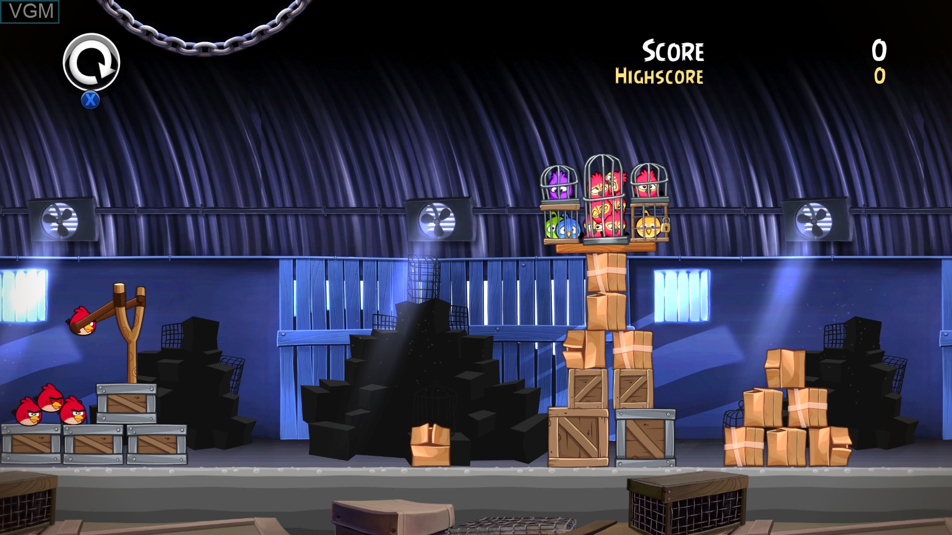 In-game screen of the game Angry Birds Trilogy on Microsoft Xbox 360