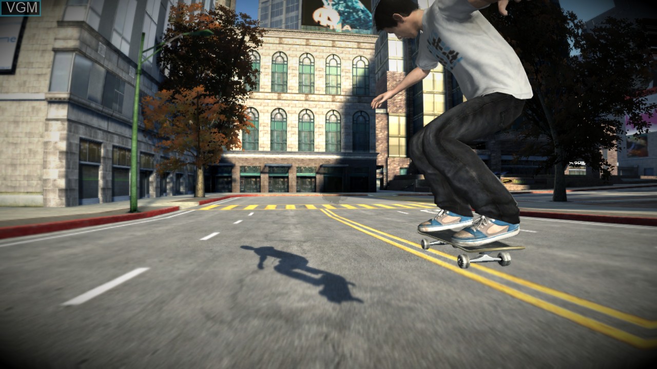 In-game screen of the game Skate on Microsoft Xbox 360