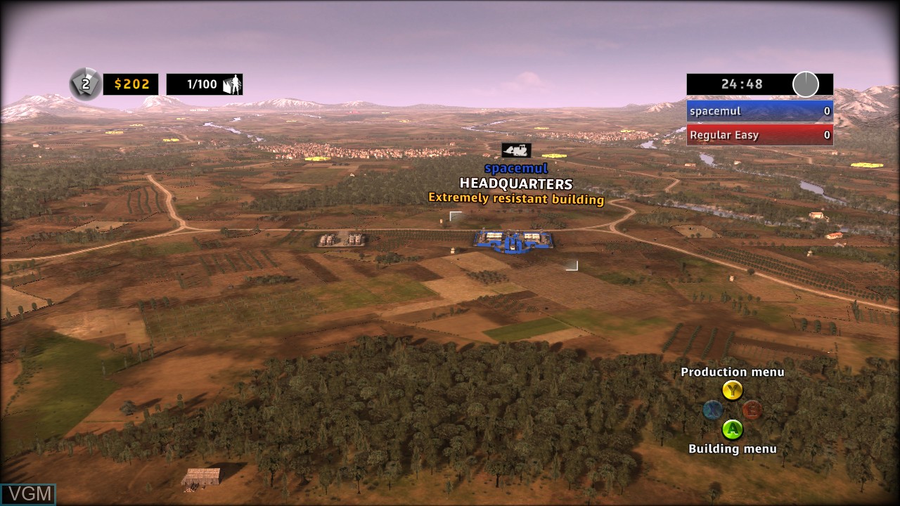 In-game screen of the game R.U.S.E. on Microsoft Xbox 360