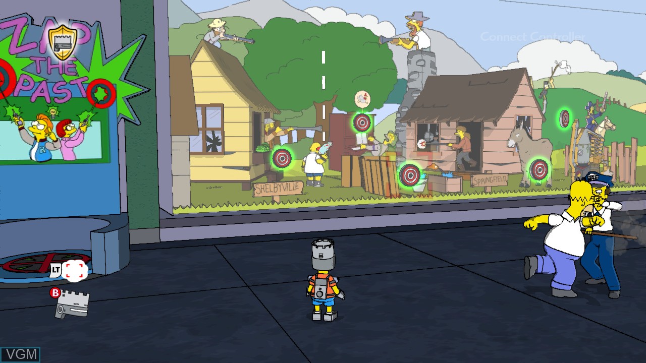 In-game screen of the game Simpsons Game, The on Microsoft Xbox 360