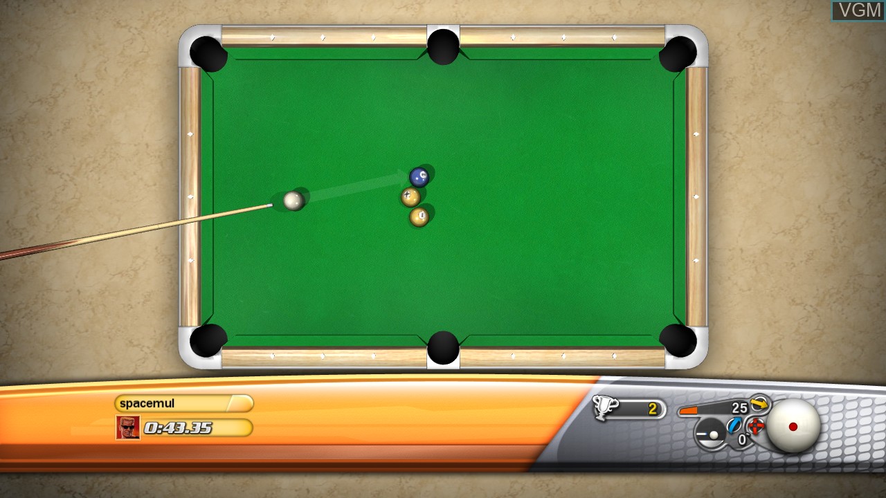 In-game screen of the game Bankshot Billiards 2 on Microsoft Xbox 360