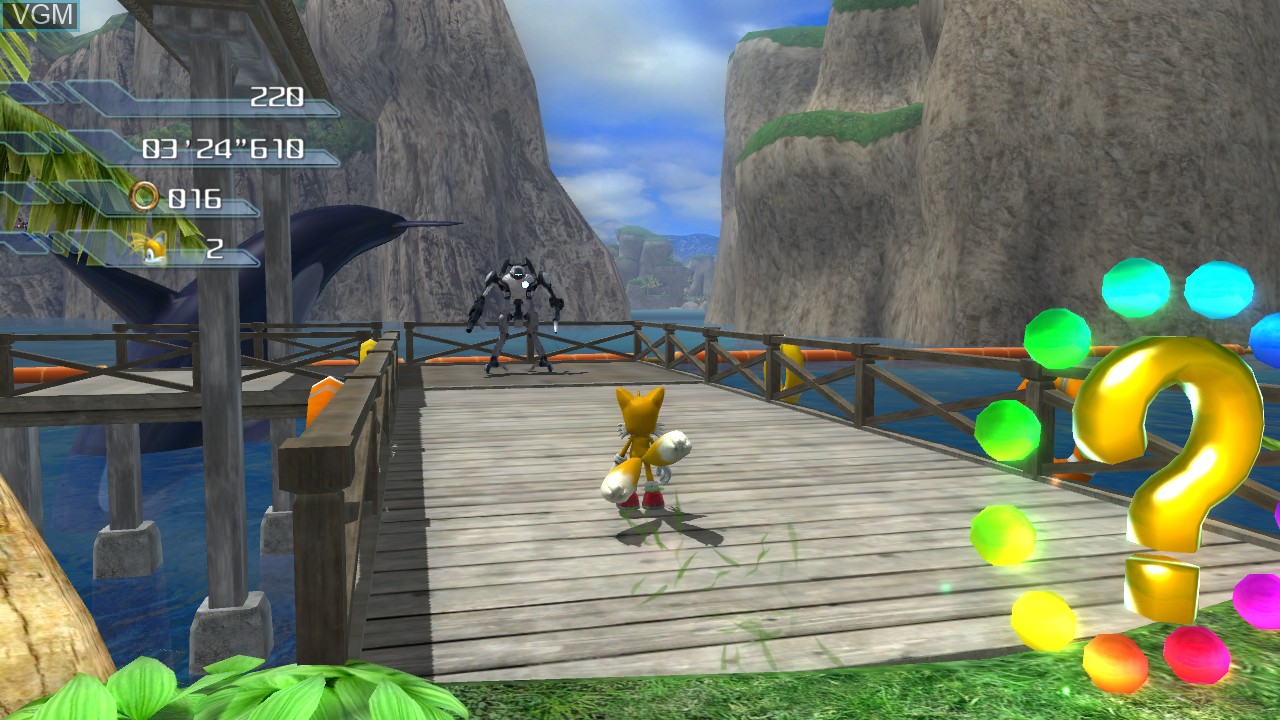 In-game screen of the game Sonic the Hedgehog on Microsoft Xbox 360