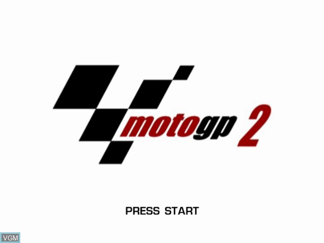 Title screen of the game MotoGP 2 on Microsoft Xbox