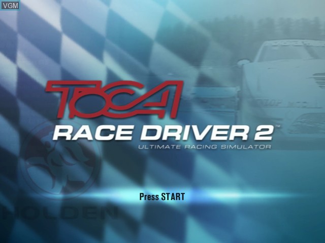 Title screen of the game TOCA Race Driver 2 - The Ultimate Racing Simulator on Microsoft Xbox