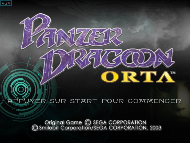 Title screen of the game Panzer Dragoon Orta on Microsoft Xbox