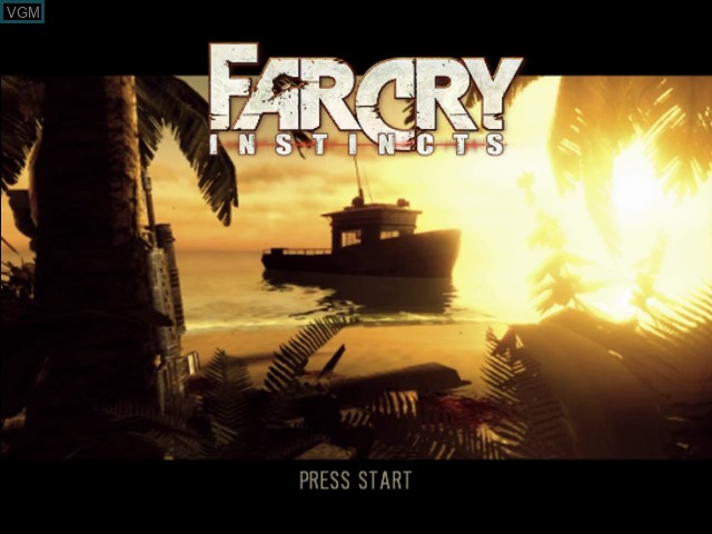Title screen of the game Far Cry Instincts on Microsoft Xbox