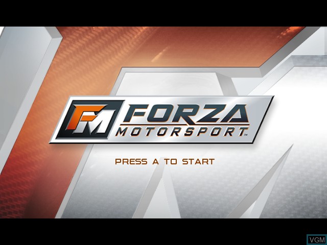 Title screen of the game Forza Motorsport on Microsoft Xbox