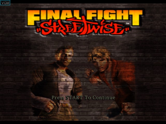 Title screen of the game Final Fight - Streetwise on Microsoft Xbox