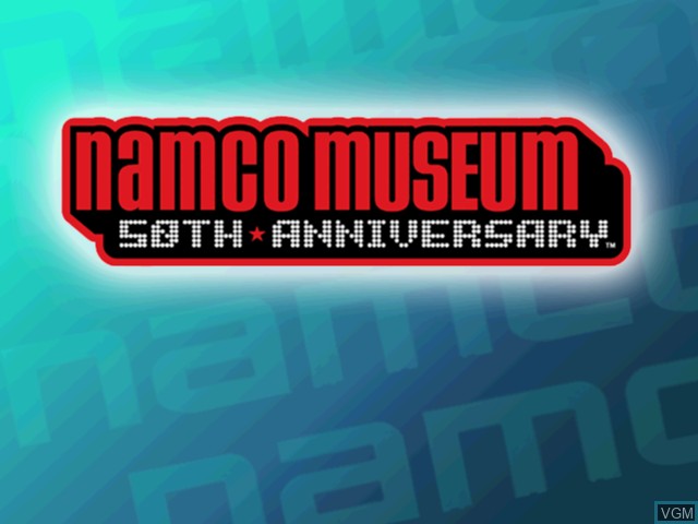 Title screen of the game Namco Museum 50th Anniversary on Microsoft Xbox