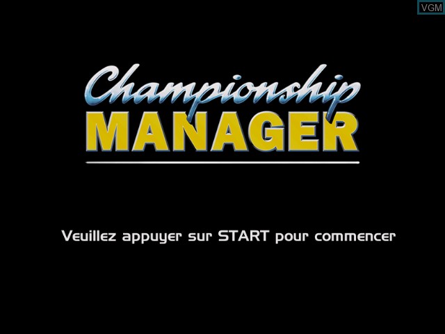 Title screen of the game Championship Manager Season 01/02 on Microsoft Xbox