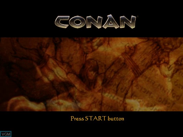 Title screen of the game Conan on Microsoft Xbox