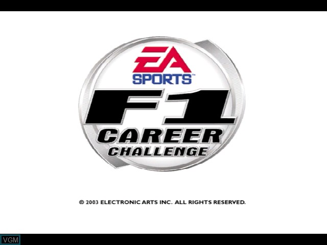 Title screen of the game F1 Career Challenge on Microsoft Xbox