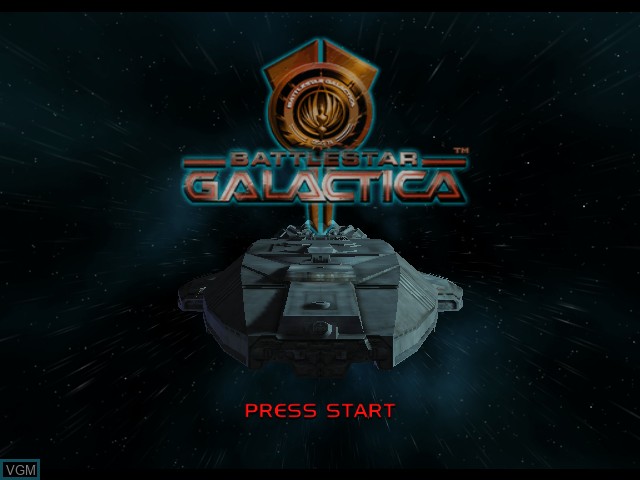 Title screen of the game Battlestar Galactica on Microsoft Xbox