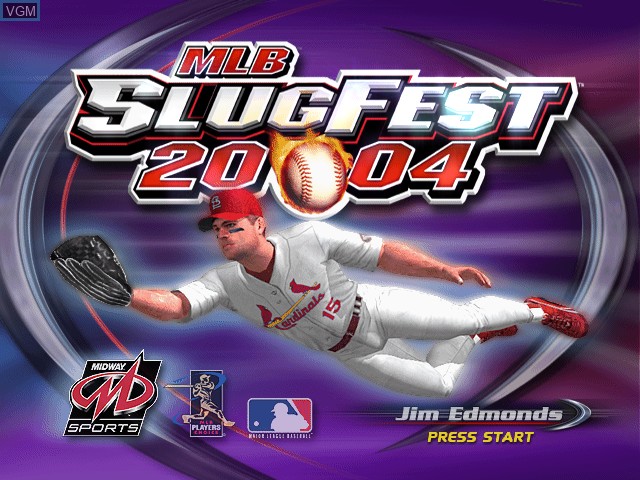 Title screen of the game MLB SlugFest 2004 on Microsoft Xbox