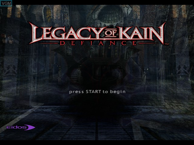Title screen of the game Legacy of Kain - Defiance on Microsoft Xbox
