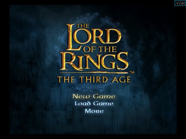 Title screen of the game Lord of the Rings, The - The Third Age on Microsoft Xbox