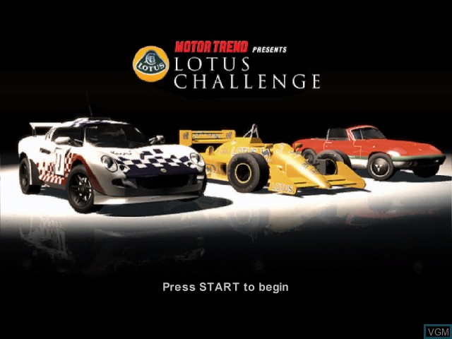 Title screen of the game Lotus Challenge on Microsoft Xbox
