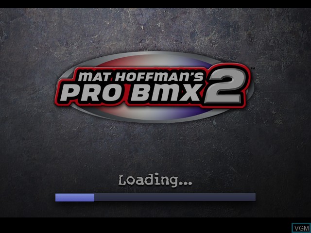 Title screen of the game Mat Hoffman's Pro BMX 2 on Microsoft Xbox