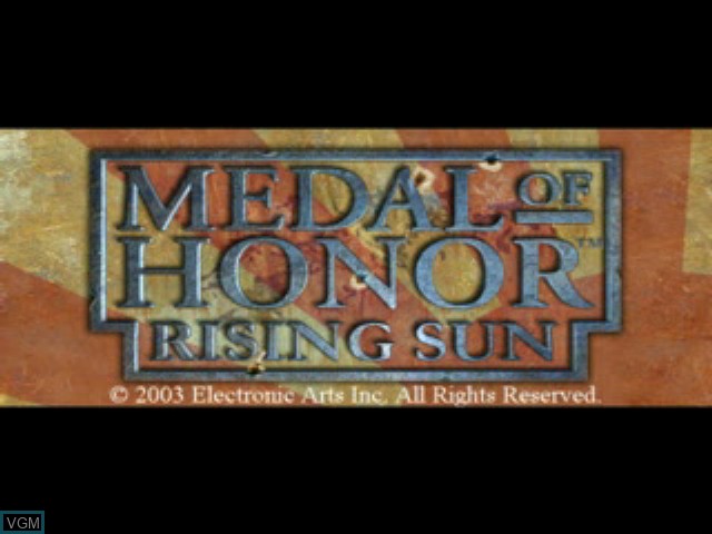 Title screen of the game Medal of Honor - Rising Sun on Microsoft Xbox