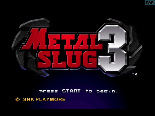 Title screen of the game Metal Slug 3 on Microsoft Xbox
