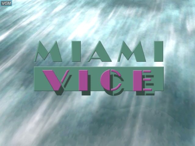 Title screen of the game Miami Vice on Microsoft Xbox