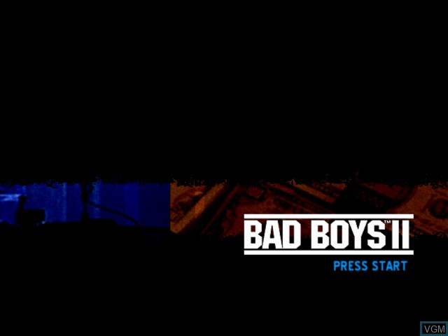 Title screen of the game Bad Boys II on Microsoft Xbox