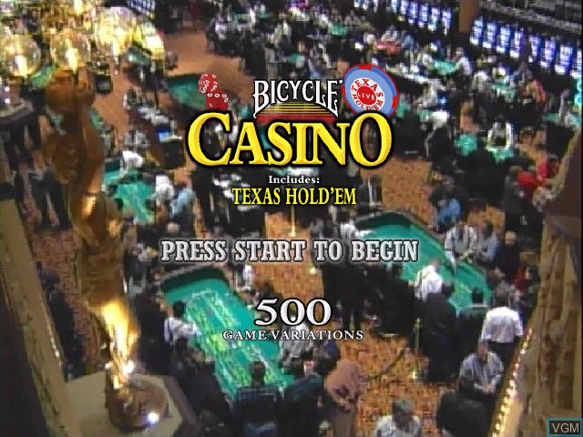 Title screen of the game Bicycle Casino on Microsoft Xbox