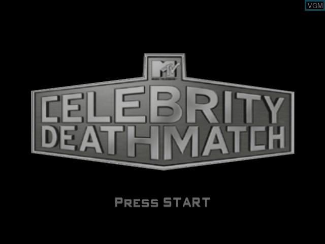 Title screen of the game MTV's Celebrity Deathmatch on Microsoft Xbox