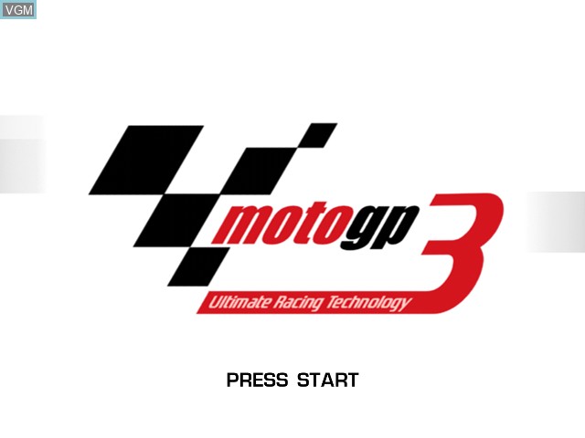 Title screen of the game MotoGP 3 - Ultimate Racing Technology on Microsoft Xbox
