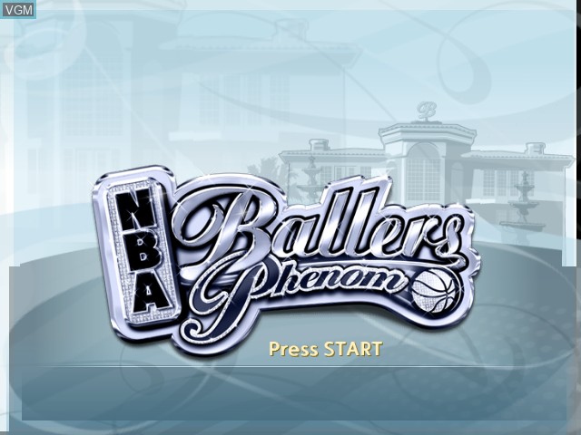 Title screen of the game NBA Ballers - Phenom on Microsoft Xbox