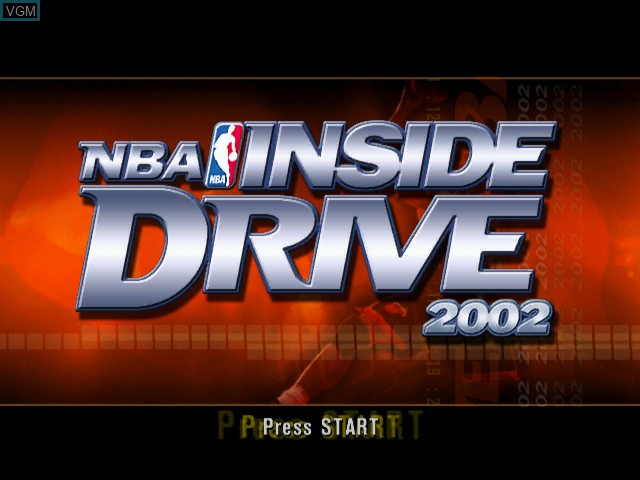 Title screen of the game NBA Inside Drive 2002 on Microsoft Xbox