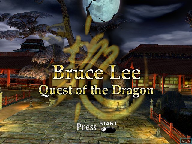 Title screen of the game Bruce Lee - Quest of the Dragon on Microsoft Xbox