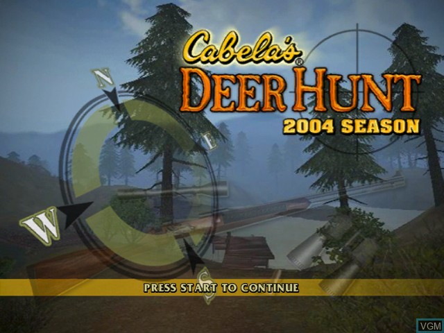 Title screen of the game Cabela's Deer Hunt 2004 Season on Microsoft Xbox