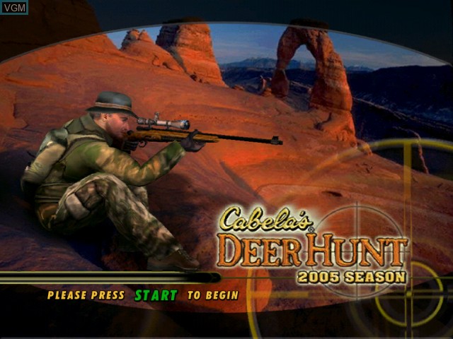 Title screen of the game Cabela's Deer Hunt 2005 Season on Microsoft Xbox