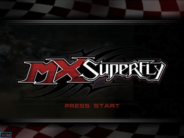 Title screen of the game MX Superfly on Microsoft Xbox