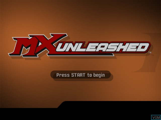 Title screen of the game MX Unleashed on Microsoft Xbox