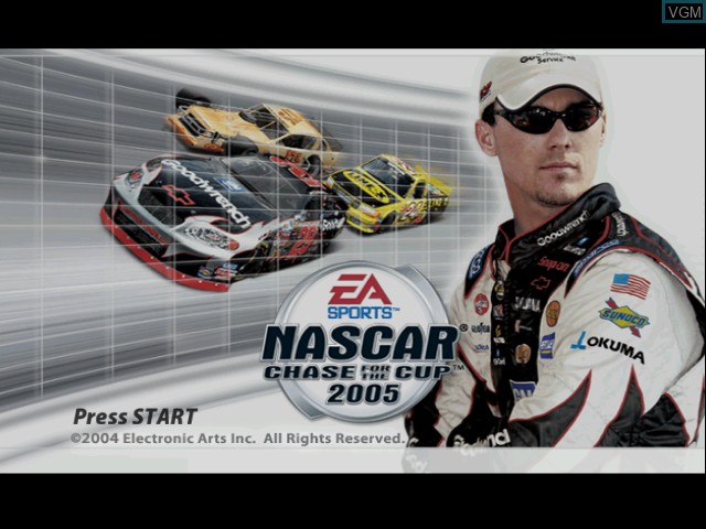 Title screen of the game NASCAR 2005 - Chase for the Cup on Microsoft Xbox