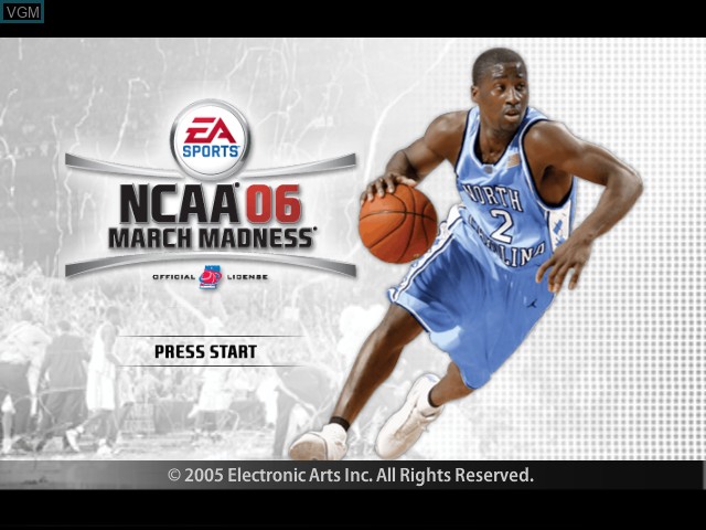 Title screen of the game NCAA March Madness 06 on Microsoft Xbox