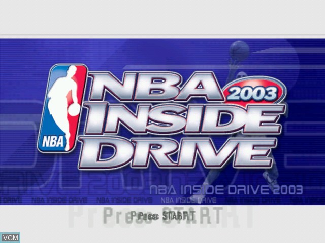 Title screen of the game NBA Inside Drive 2003 on Microsoft Xbox