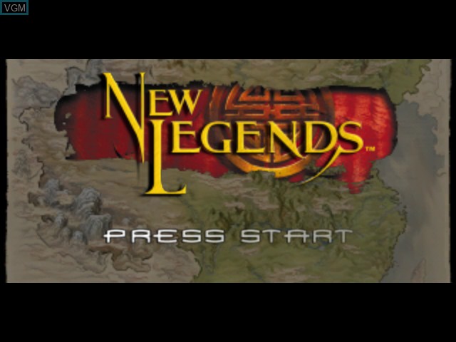 Title screen of the game New Legends on Microsoft Xbox