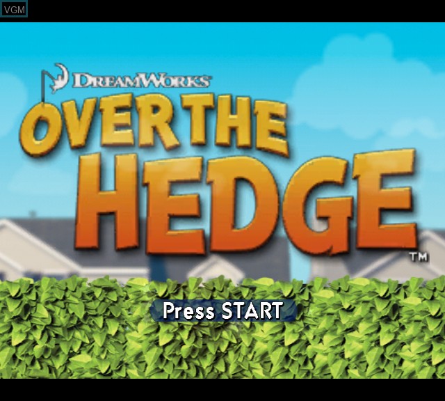 Title screen of the game Over the Hedge on Microsoft Xbox