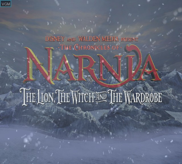 Title screen of the game Chronicles of Narnia, The - The Lion, The Witch and The Wardrobe on Microsoft Xbox