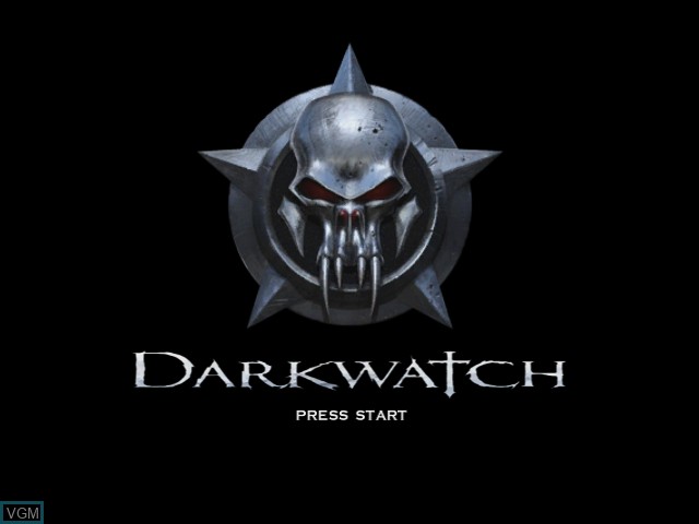 Title screen of the game Darkwatch on Microsoft Xbox